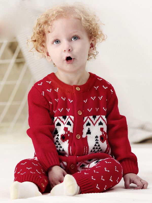 Christmas Reindeer Sweater Onesie - Chasing Jase