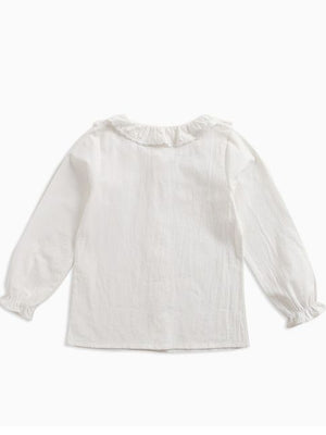 Double Ruffle Collar Blouse - Chasing Jase