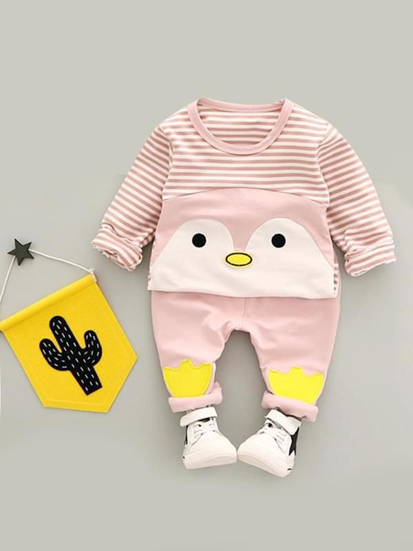 Pink Penguin Sweatshirt Set - Chasing Jase