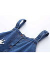 Denim Jumper Dress with Crown Patch - Chasing Jase