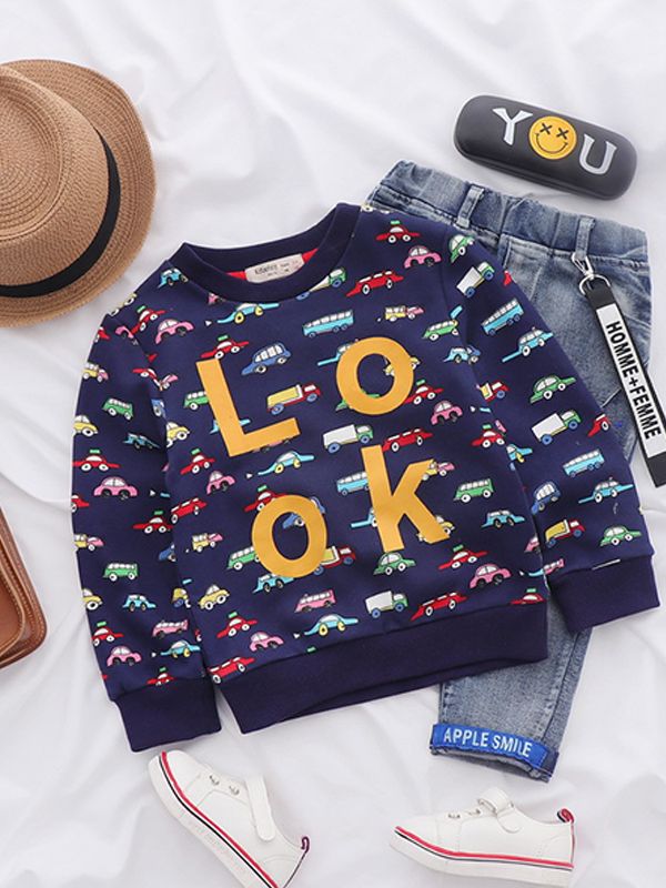 Cool Car Print Sweatshirt - Chasing Jase