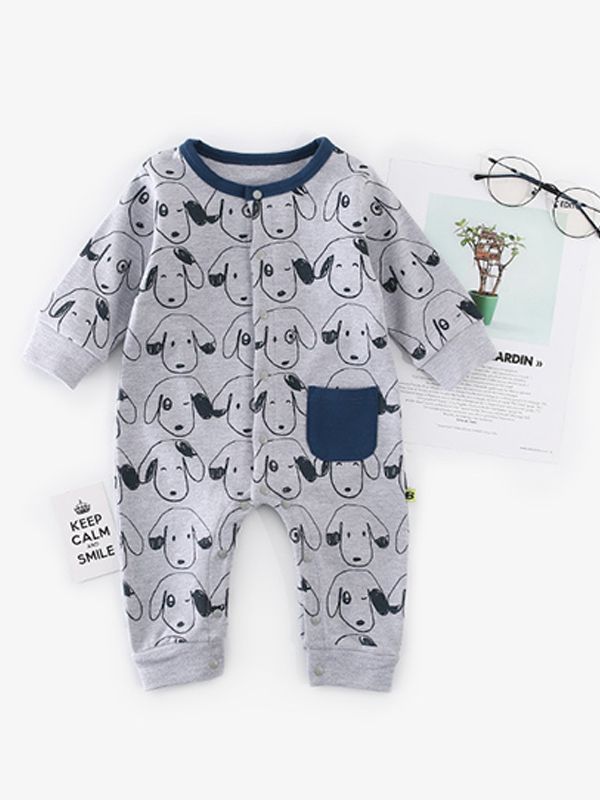 Animal Print Long Sleeve Onesie - Chasing Jase