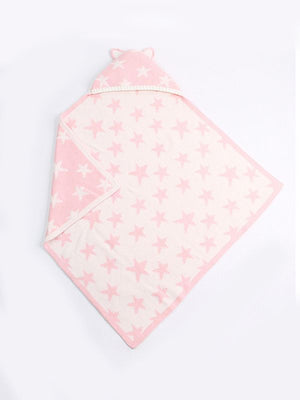Star Print Cat Ears Baby Wrap Blanket - Chasing Jase