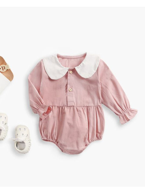 Long Sleeve Peter Pan Collar Romper