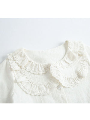 Double Ruffle Collar Blouse - Chasing Jase