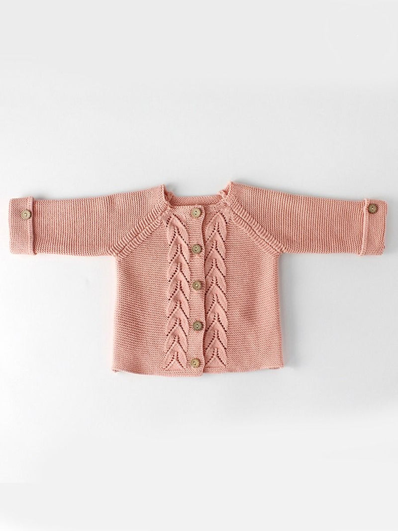 Leaf Crochet Front Cardigan - Chasing Jase