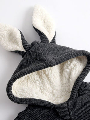 Corduroy Fleece Lined Bunny Ear Jacket - Chasing Jase