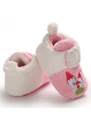 Swan & Castle Plush Crib Shoes